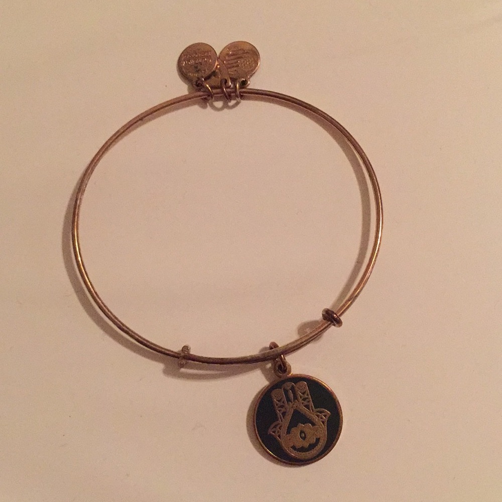 Alex & Ani Hand of Fatima Rose Gold Bangle